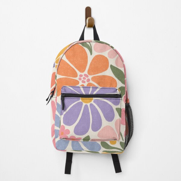 Item preview, retro tiled flowers designed and sold by OHBOY! Handmade.