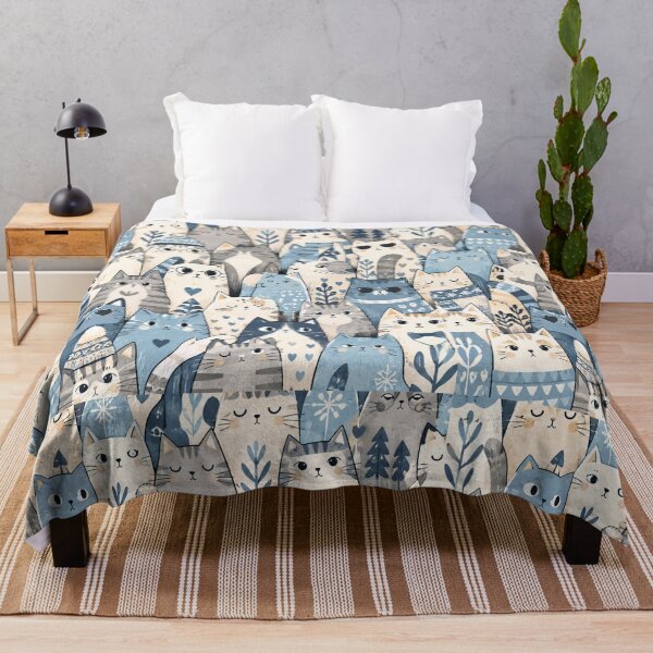 Item preview, Colorful Nordic Tropical Cat Pattern designed and sold by Aramdesing.