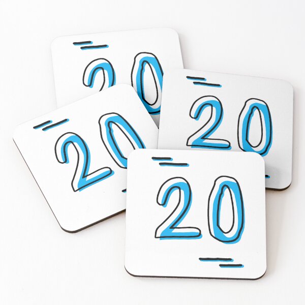 Item preview, Number 20 - Bold Blue Artistic Numeral Design designed and sold by Dyche Studio.