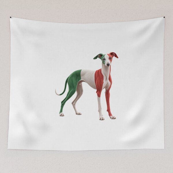 Item preview, Italy Flag Italian Greyhound – Italian Tricolor Dog Art designed and sold by ROVVI.