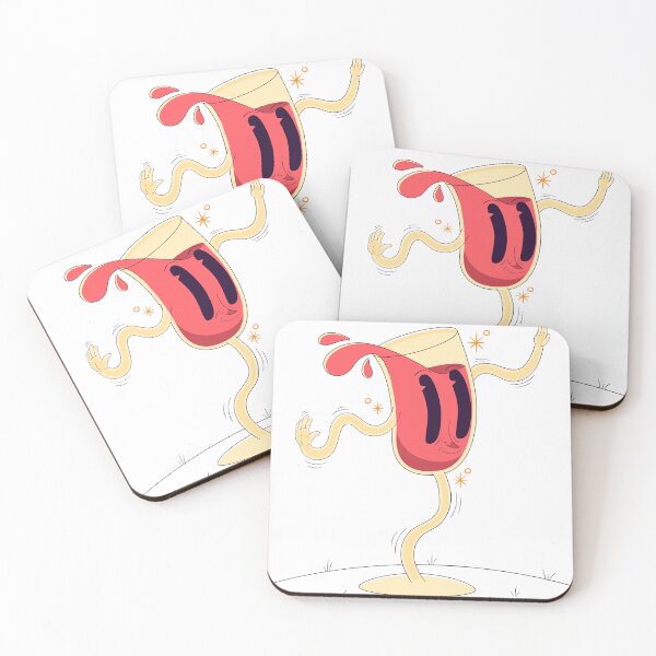 Item preview, Funny Dancing Wine Glass Retro Cartoon Illustration designed and sold by DesignByUmza.