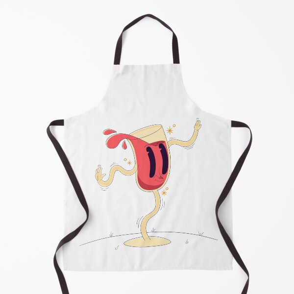 Item preview, Funny Dancing Wine Glass Retro Cartoon Illustration designed and sold by DesignByUmza.