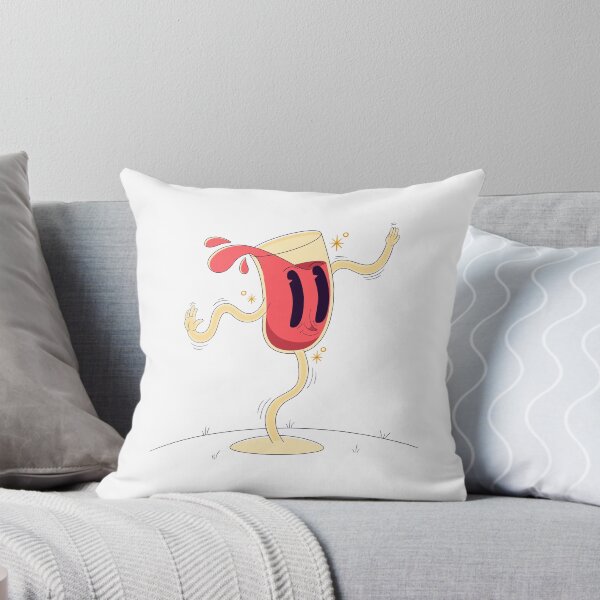Item preview, Funny Dancing Wine Glass Retro Cartoon Illustration designed and sold by DesignByUmza.