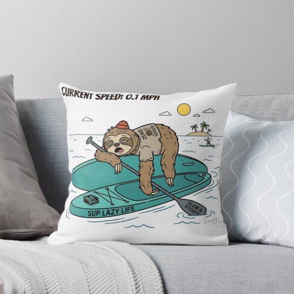 Item preview, Current Speed 01 MPH Funny Sloth Paddleboarding SUP designed and sold by SmartPuns.
