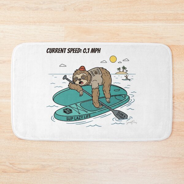 Item preview, Current Speed 01 MPH Funny Sloth Paddleboarding SUP designed and sold by SmartPuns.