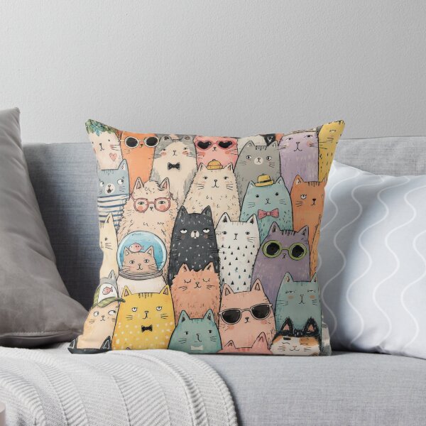 Item preview, Colorful Nordic Tropical Cat Pattern designed and sold by Aramdesing.
