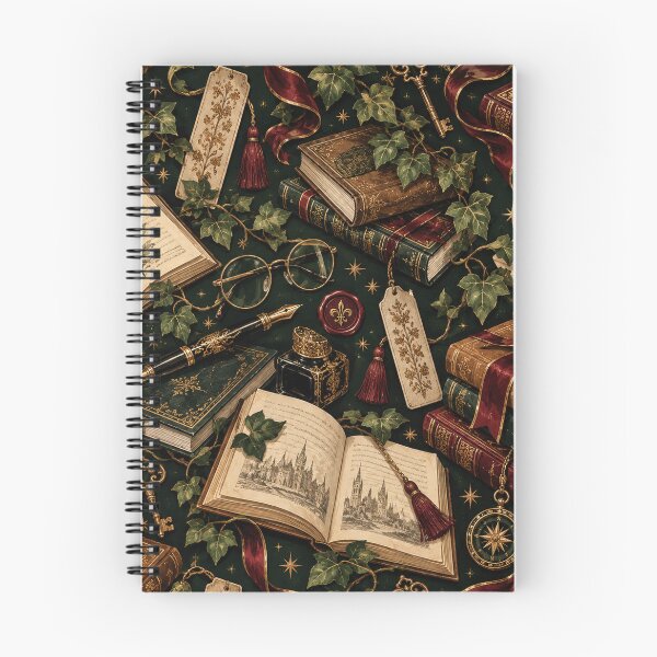Item preview, Vintage Library Book Lover Pattern designed and sold by Glottopia.