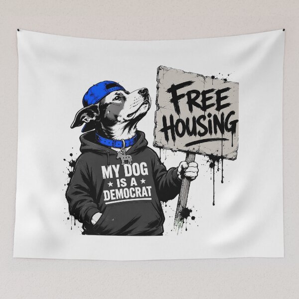 Item preview, Democrat Dog Protest Sign Hoodie Liberal Activist designed and sold by nortowelcomics.