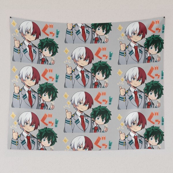 Aperçu de l'œuvre Deku et Todoroki My Hero Academia créée et vendue par AnimeDrawings.