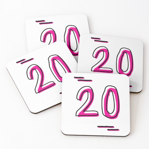 Item preview, Number 20 - Bold Pink Artistic Numeral Design designed and sold by Dyche Studio.