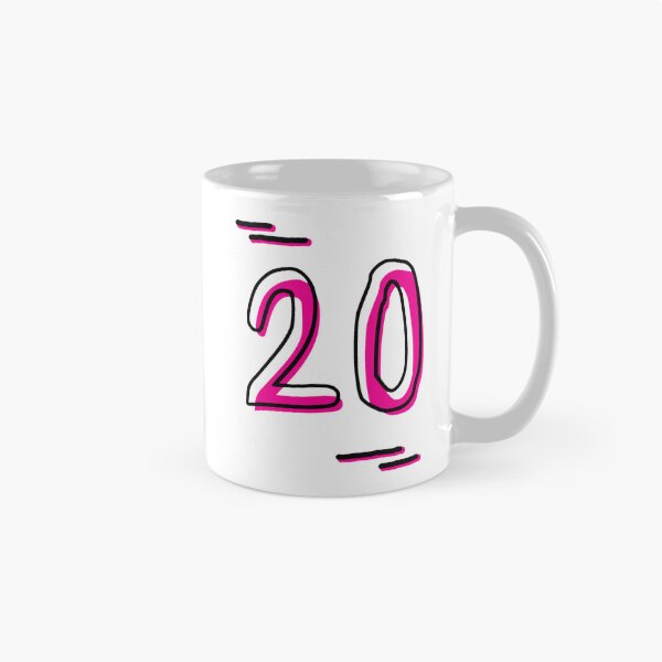 Item preview, Number 20 - Bold Pink Artistic Numeral Design designed and sold by Dyche Studio.