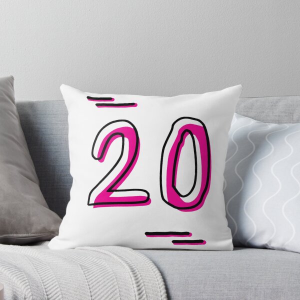 Item preview, Number 20 - Bold Pink Artistic Numeral Design designed and sold by Dyche Studio.