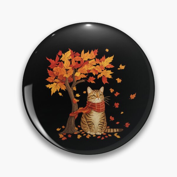Item preview, Autumn Cat Scarf Maple Tree designed and sold by DoArtITa.