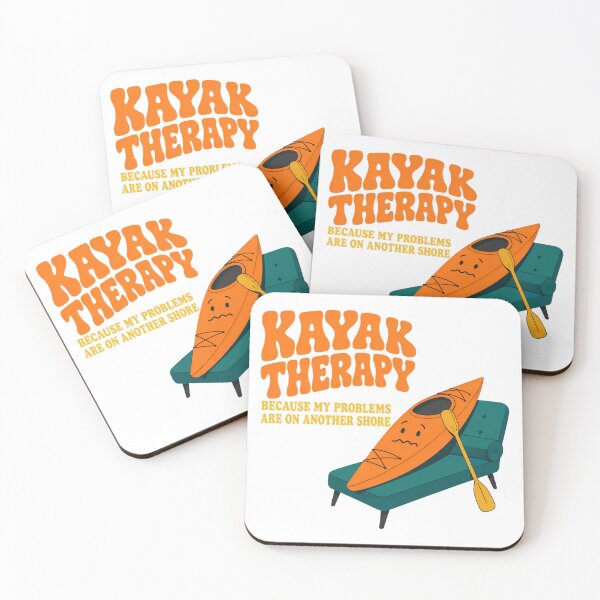 Item preview, Kayak Therapy Couch Cartoon Paddler Humor designed and sold by nortowelcomics.