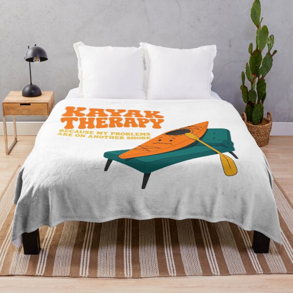 Item preview, Kayak Therapy Couch Cartoon Paddler Humor designed and sold by nortowelcomics.