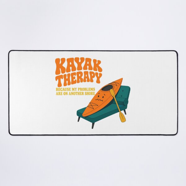 Item preview, Kayak Therapy Couch Cartoon Paddler Humor designed and sold by nortowelcomics.