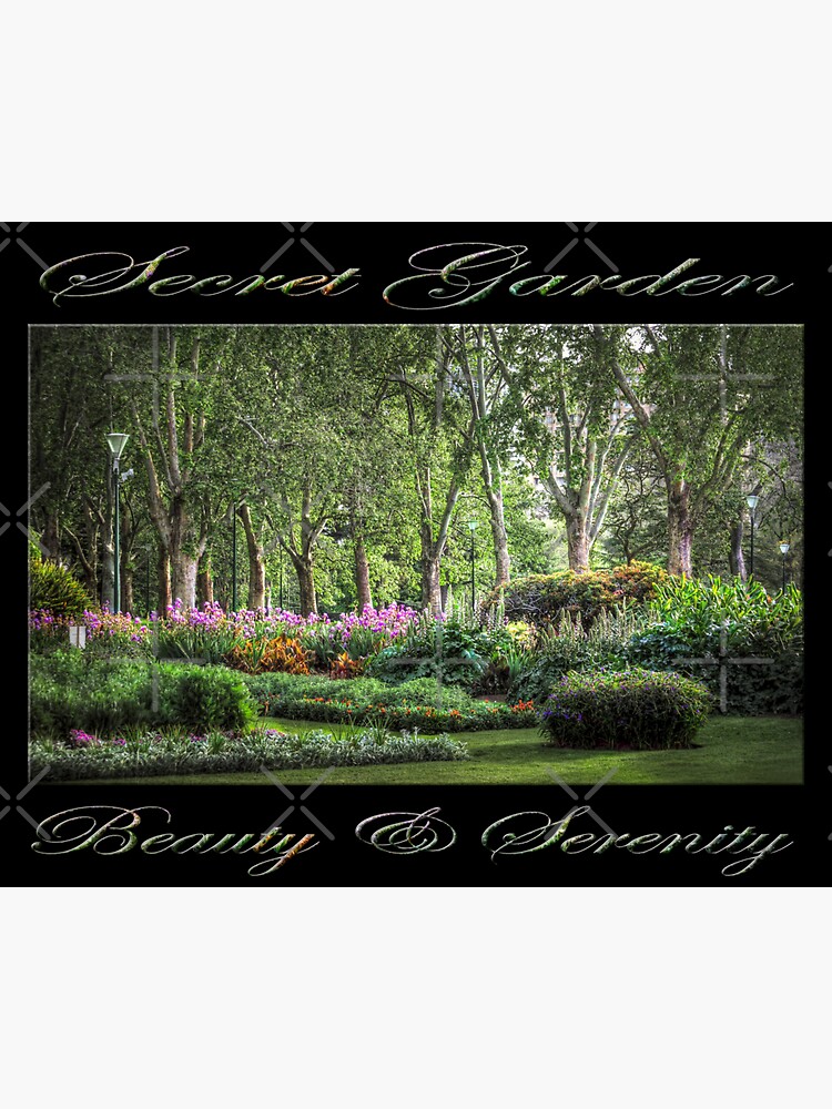 Secret Garden, Beauty & Serenity (on black) by RayW