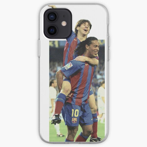 Messi - Ronaldinho - primer gol messi Funda blanda para iPhone
