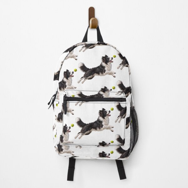 Item preview, Border Collie Jumping for Tennis Ball Black and White designed and sold by BackgroundND.