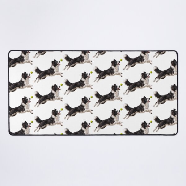 Item preview, Border Collie Jumping for Tennis Ball Black and White designed and sold by BackgroundND.