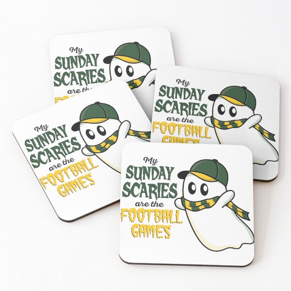 Item preview, Green Bay Halloween Ghost Sunday Scaries designed and sold by colormemaroon.