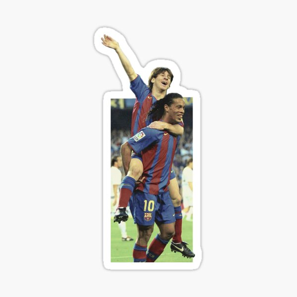 Messi - Ronaldinho - first goal messi Sticker