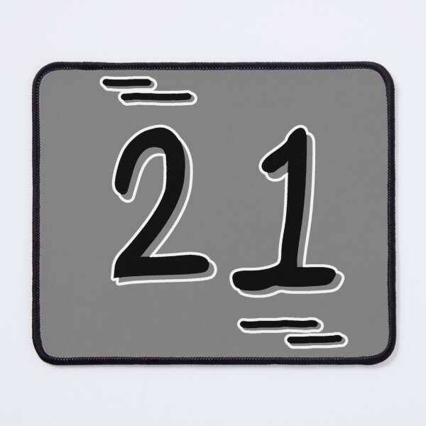 Item preview, Number 21 - Bold Black Artistic Numeral Design designed and sold by Dyche Studio.