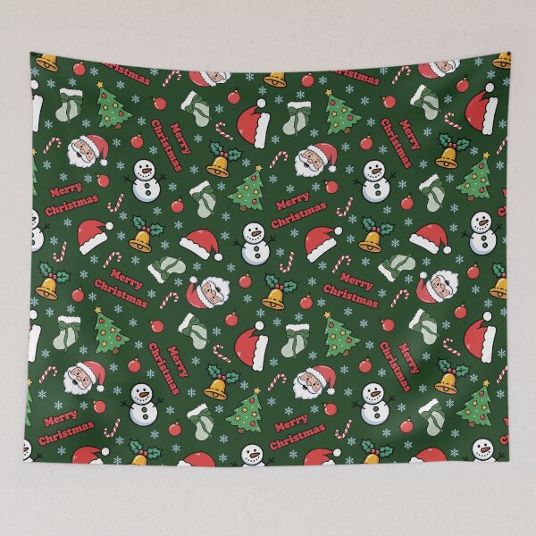 Item preview, Cartoon Christmas on Dark Green  designed and sold by KSimpson838.