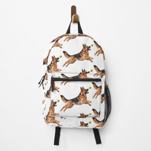 Item preview, German Shepherd Jumping for Tennis Ball Dog designed and sold by BackgroundND.
