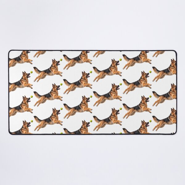 Item preview, German Shepherd Jumping for Tennis Ball Dog designed and sold by BackgroundND.