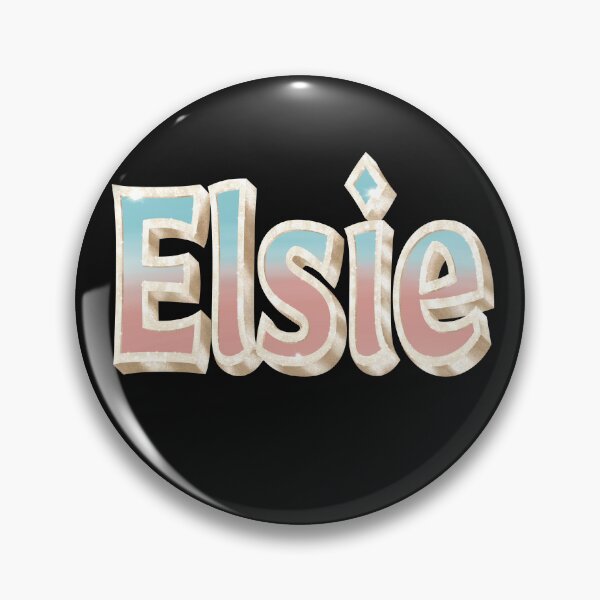 Item preview, Elsie Name in Blue and Coral with a Glam Style designed and sold by AloraDawnEve.