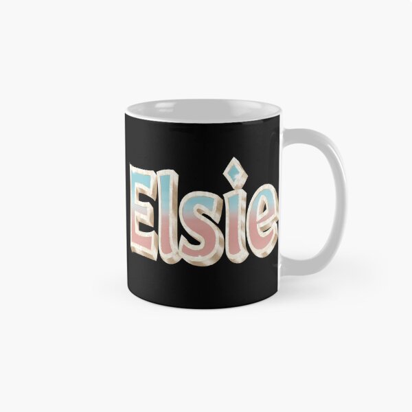 Item preview, Elsie Name in Blue and Coral with a Glam Style designed and sold by AloraDawnEve.