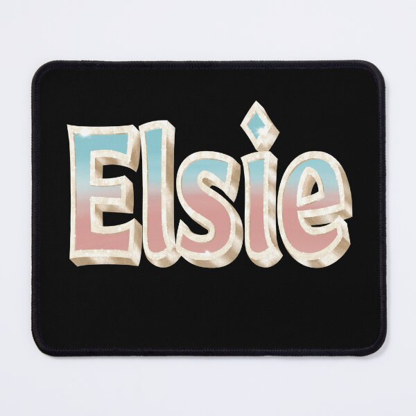 Item preview, Elsie Name in Blue and Coral with a Glam Style designed and sold by AloraDawnEve.