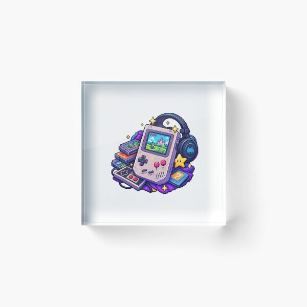 Item preview, Retro Gaming Memories – Pixel Art Handheld designed and sold by Handmade--Heaven.