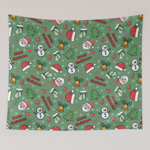 Item preview, Cartoon Christmas on Light Green  designed and sold by KSimpson838.