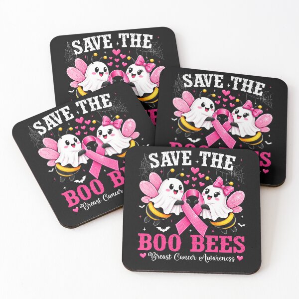 Item preview, Save The Boo Bees Breast Cancer Halloween Ghost Pink Ribbon designed and sold by Chromatic-Cubes.