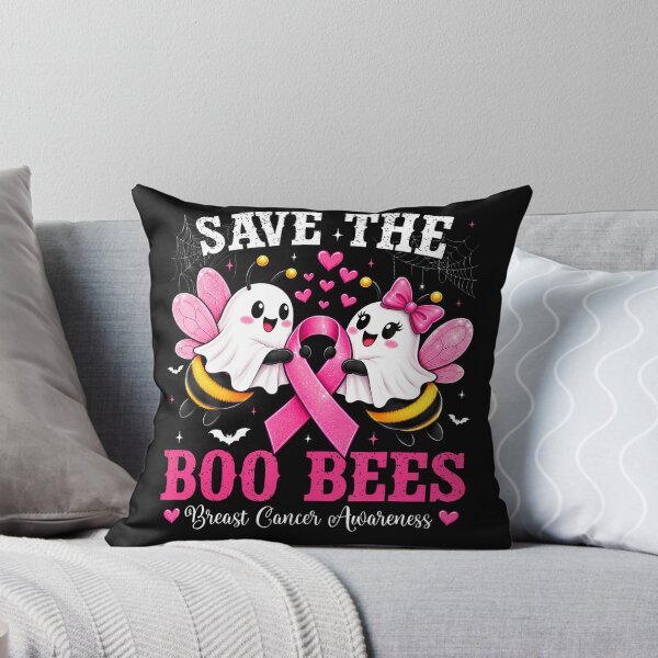 Item preview, Save The Boo Bees Breast Cancer Halloween Ghost Pink Ribbon designed and sold by Chromatic-Cubes.