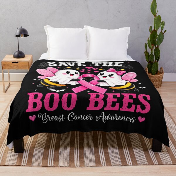 Item preview, Save The Boo Bees Breast Cancer Halloween Ghost Pink Ribbon designed and sold by Chromatic-Cubes.