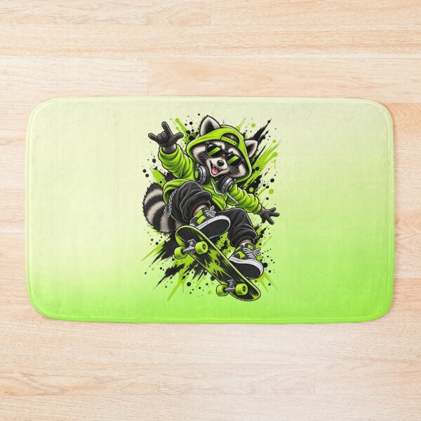 Item preview, Men's and Women's Neon Splash Graffiti Hip Hop Raccoon Graphic Print Urban Streetwear Crewneck  designed and sold by Xpression876.