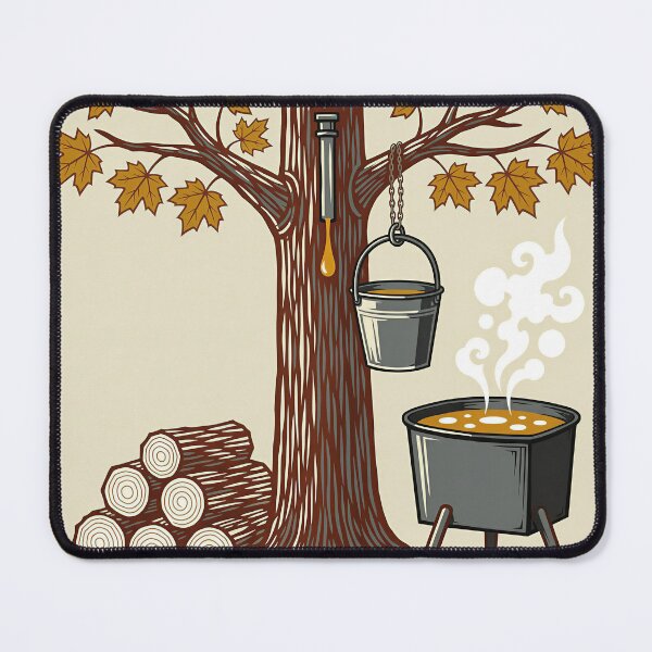 Item preview, Maple Sugaring Season Woodcut Sap Bucket designed and sold by DIUMERI.