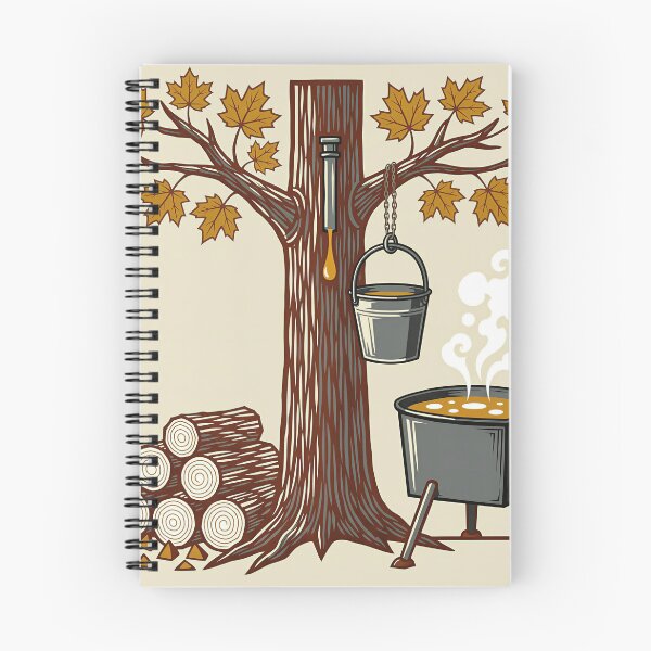 Item preview, Maple Sugaring Season Woodcut Sap Bucket designed and sold by DIUMERI.