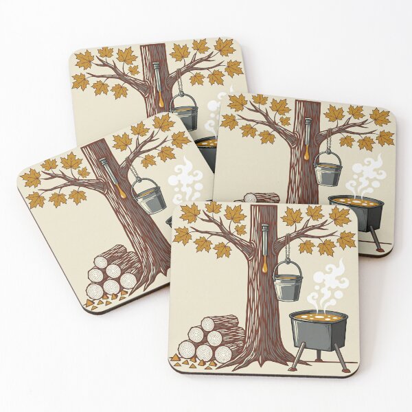 Item preview, Maple Sugaring Season Woodcut Sap Bucket designed and sold by DIUMERI.