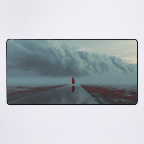 Item preview, Red Figure Before the Storm – Surreal Dreamscape Art designed and sold by GSizzle1.