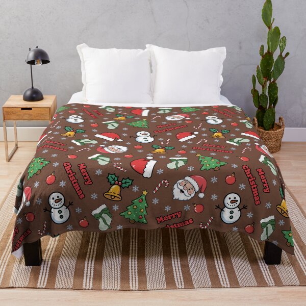 Item preview, Cartoon Christmas on Brown designed and sold by KSimpson838.