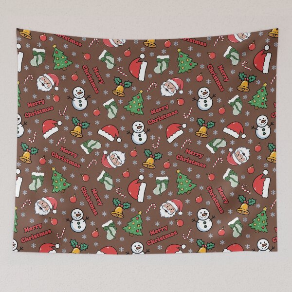 Item preview, Cartoon Christmas on Brown designed and sold by KSimpson838.