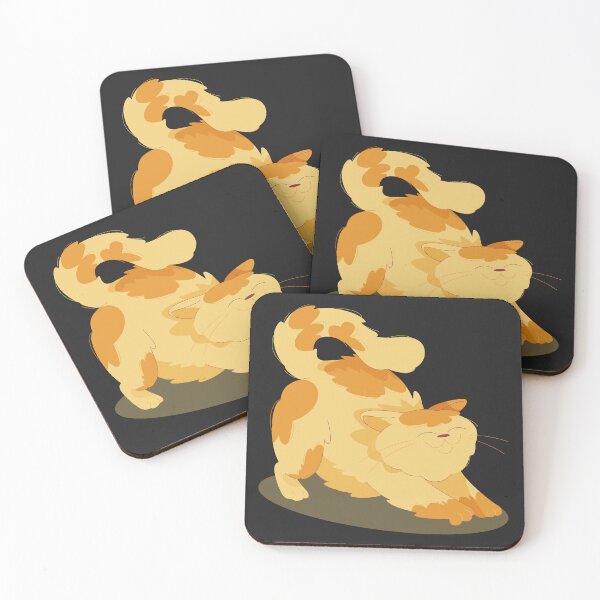 Item preview, Cute Stretching Orange Tabby Cat Illustration designed and sold by DesignByUmza.