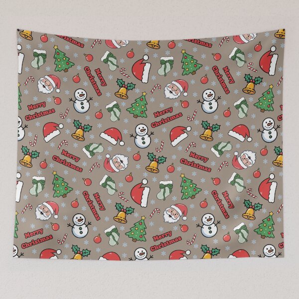 Item preview, Cartoon Christmas on Light Brown designed and sold by KSimpson838.