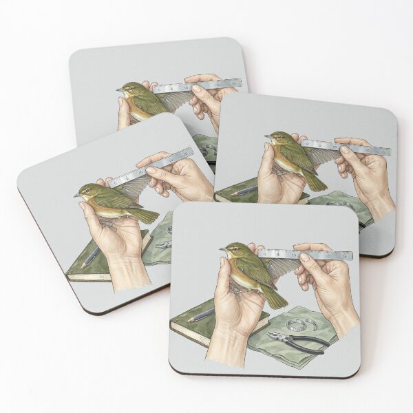 Item preview, Bird Banding Ornithologist Watercolor Art designed and sold by DIUMERI.