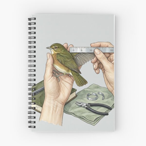 Item preview, Bird Banding Ornithologist Watercolor Art designed and sold by DIUMERI.