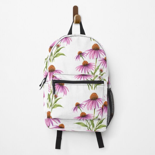 Item preview, Cottagecore Purple Echinacea Coneflower Watercolor Botanical Art HD Store designed and sold by bard-art.